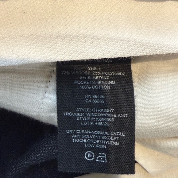 Theory Straight Trouser Windowpane Knit Size 4 - Picture 7 of 10